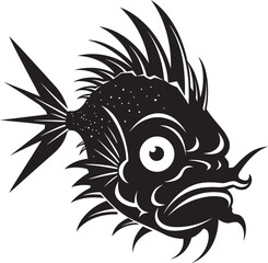 Diabolic Deliverer Evil Fish Iconography Sinuous Sentinel Malevolent Angular Fish Design