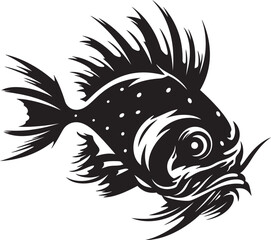 Dark Drifter Evil Angular Fish Logo Maleficent Monarch Sinister Fish Symbol