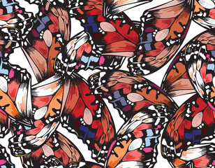 Modern Colourful Buttefly wings Seamless pattern vector Illustration - 760765769