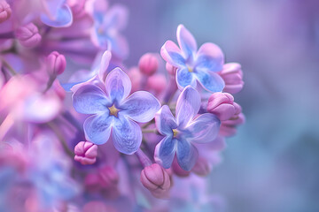 Fototapeta na wymiar Macro image of spring lilac violet flowers