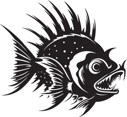 Ghastly Guide Evil Angler Logo Art Monstrous Maelstrom Angular Creature Symbolism