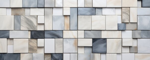 White marble tile tile colors stone look, in the style of mosaic pop art