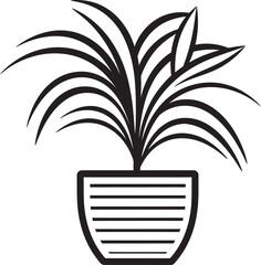 Verdant Oasis Plant Pot Vector Illustration Leafy Luxury Exotic Pot Logo Concept
