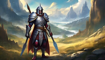 Naklejka premium warrior with sword