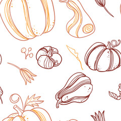 Autum Pattern Design with pumpkin