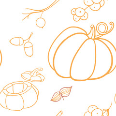 Autum Pattern Design with pumpkin