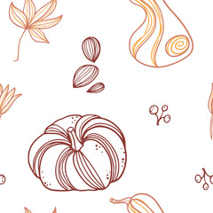 Autum Pattern Design with pumpkin