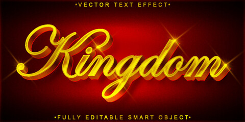 Historical Shiny Golden Kingdom Vector Fully Editable Smart Object Text Effect