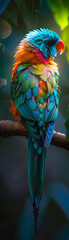 Obraz premium Tropical Bird, Rainforest Canopy, Vibrant Feathers