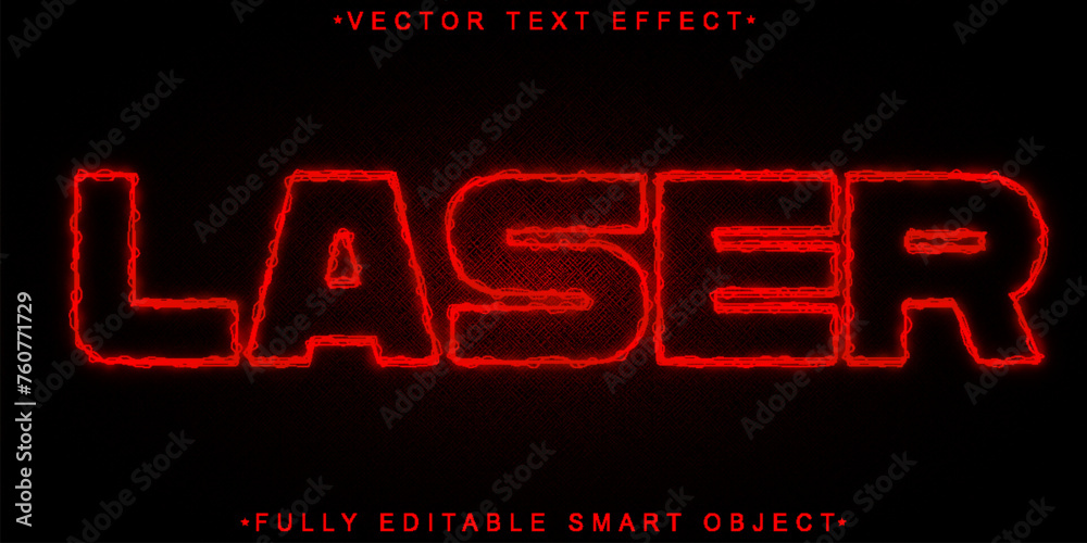 Poster Laser Vector Fully Editable Smart Object Text Effect