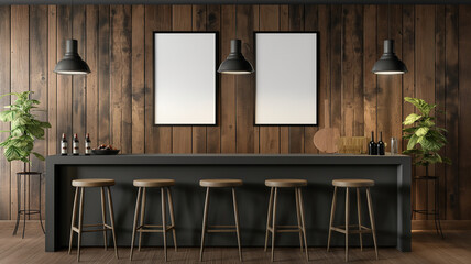 frame on the bar wall