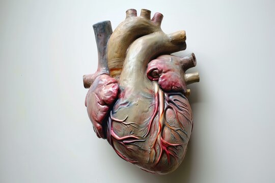 Skillful Artist anatomic heart. Science blood. Generate Ai