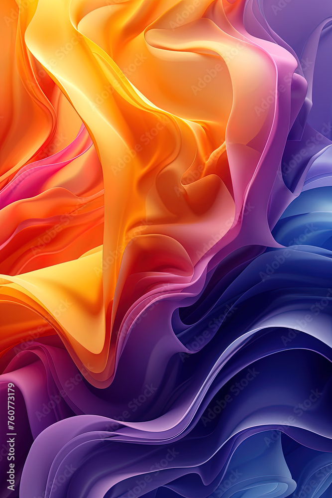 Aufkleber multi layers color texture. abstract dynamic fluid colors. ai generative.