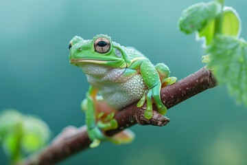 frog on a trunk