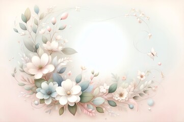 Fototapeta na wymiar Illustration of Spring Flowers