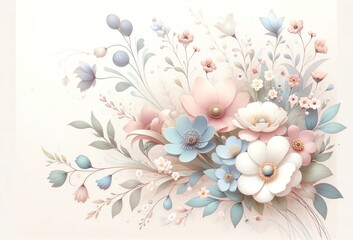 Illustration of Spring Flowers
