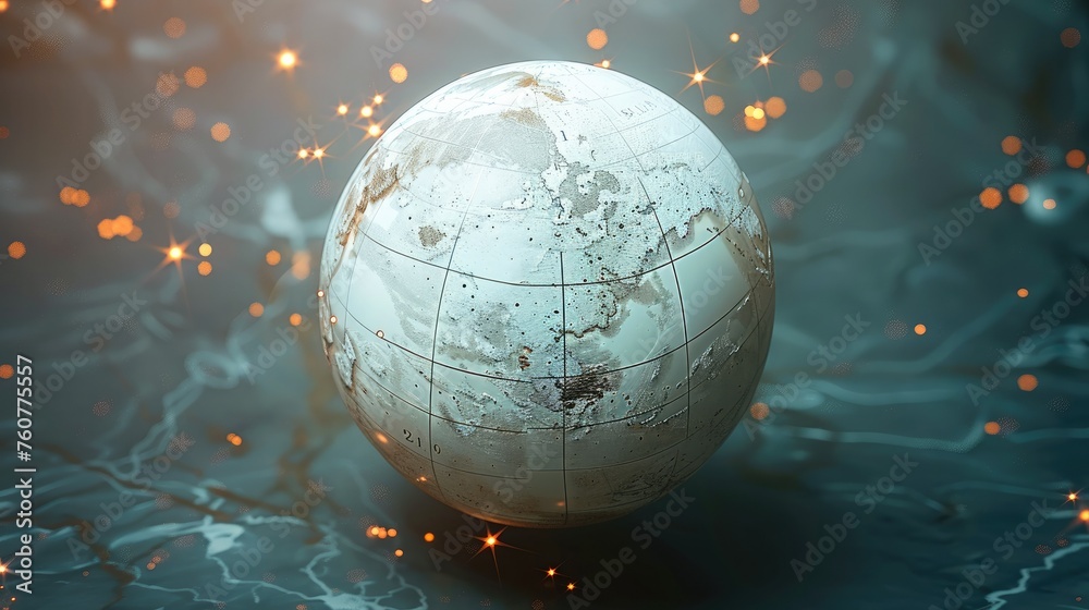 Fototapete global connection. big data analytics and business concept. generative ai.