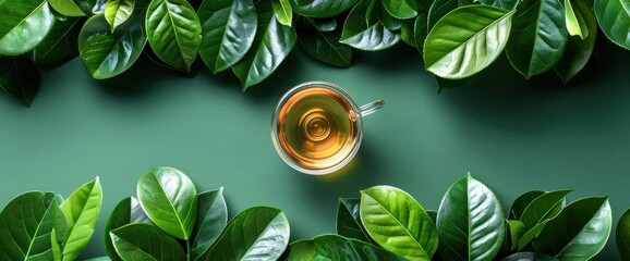 Clean background, tea leaves piled up in the picture half of the area of the upper half of the white, Wallpaper Pictures, Background Hd - obrazy, fototapety, plakaty