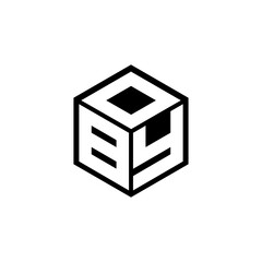 BYD letter logo design with white background in illustrator, cube logo, vector logo, modern alphabet font overlap style. calligraphy designs for logo, Poster, Invitation, etc.
