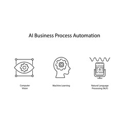 AI Business Automation Vector Icons Streamline Your Operations