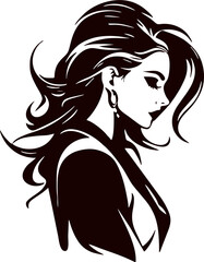 Beautiful Girl Fashion silhouette 