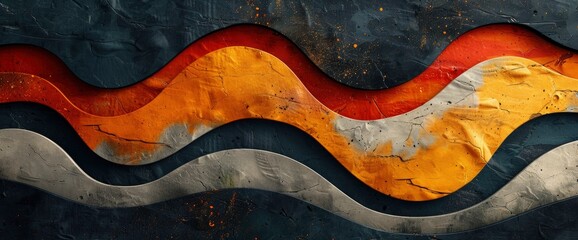 groovy retro background pattern in retro color palette of blue orange and beige, Wallpaper Pictures, Background Hd