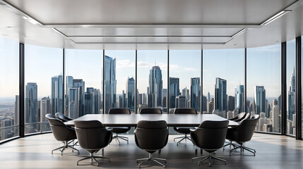modern corporate boardroom in minimalistic trendy design