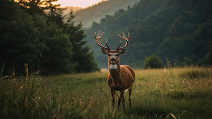 deer with nature background