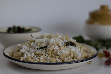 Proso millet uppuma, also known as Pani Varagu Upma or Millet Uppittu or broomcorn millet uppuma