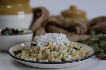 Proso millet uppuma, also known as Pani Varagu Upma or Millet Uppittu or broomcorn millet uppuma