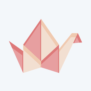 Icon Origami. related to Japan symbol. flat style. simple design illustration.