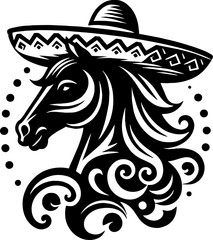 Horse vector in the Mexican style