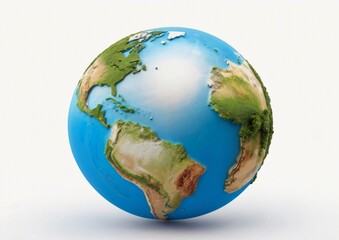 Fototapeta premium Cute spherical 3d planet photo