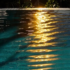 pool water reflecting in the sun