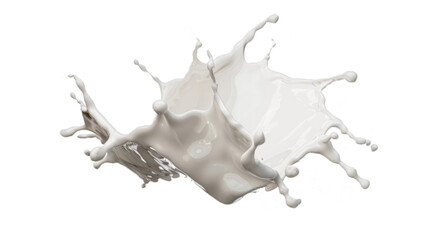 White splash of milk, cut out