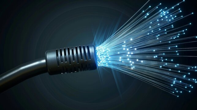 A high-resolution image capturing the essence of a fiber optical network cable