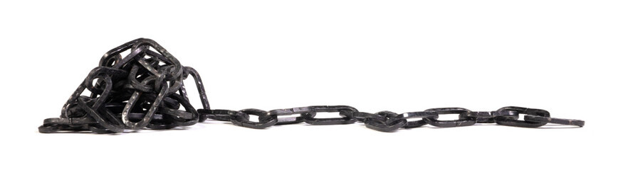 Black chain isolated on white