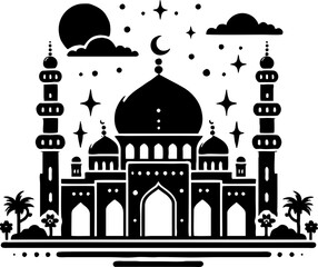 Islamic Mosque vector in the mexican style