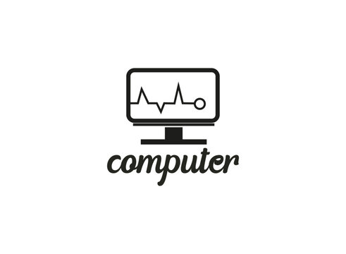 An abstract vector illustration of binary code forming the shape of a computer screen.
