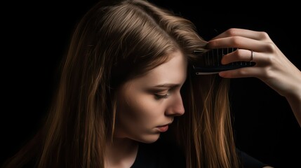 Obraz premium A Display of Radiant, Lustrous, and Healthy Hair: A Symbol of Beauty and Grooming