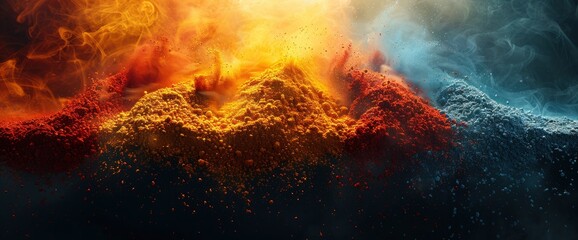 Fototapeta premium watercolour illustration of colourful indian spice, Wallpaper Pictures, Background Hd