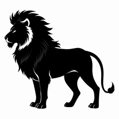 Silhouette of  Lion  laying