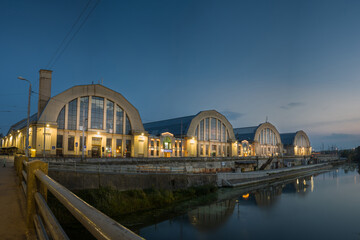 Fototapeta premium Imposing Facade of the Riga Central Market, Riga, Latvia