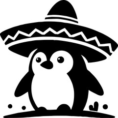 Penguin vector in the mexican style