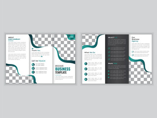 Professional corporate modern multipurpose tri-fold brochure design - obrazy, fototapety, plakaty