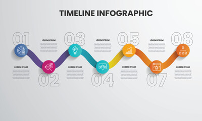 Modern Flat Design Timeline Infographic