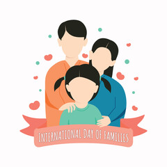 International Day of Families colorful vector template design background