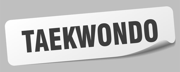 taekwondo sticker. taekwondo label