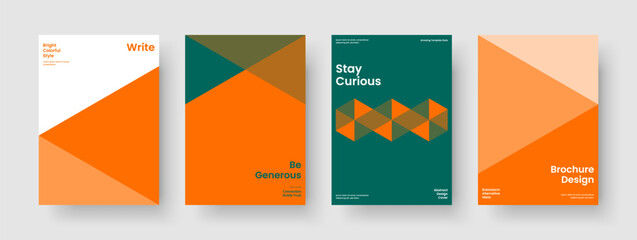Fototapeta premium Geometric Banner Design. Modern Book Cover Layout. Abstract Brochure Template. Report. Background. Business Presentation. Poster. Flyer. Leaflet. Portfolio. Notebook. Handbill. Magazine
