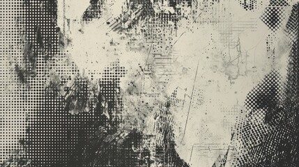 Vintage halftone grunge paper texture copy space background. AI generated image